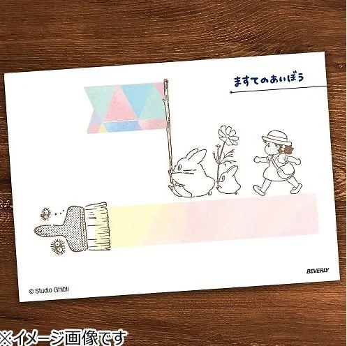 MY NEIGHBOR TOTORO - Blue & white Totoro - Wooden stamps 2x3x4.5cm
